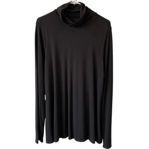 STUDIO PARK NWOT Black Rib Knit Turtleneck Top Size 2X Long Sleeve Shirt Casual